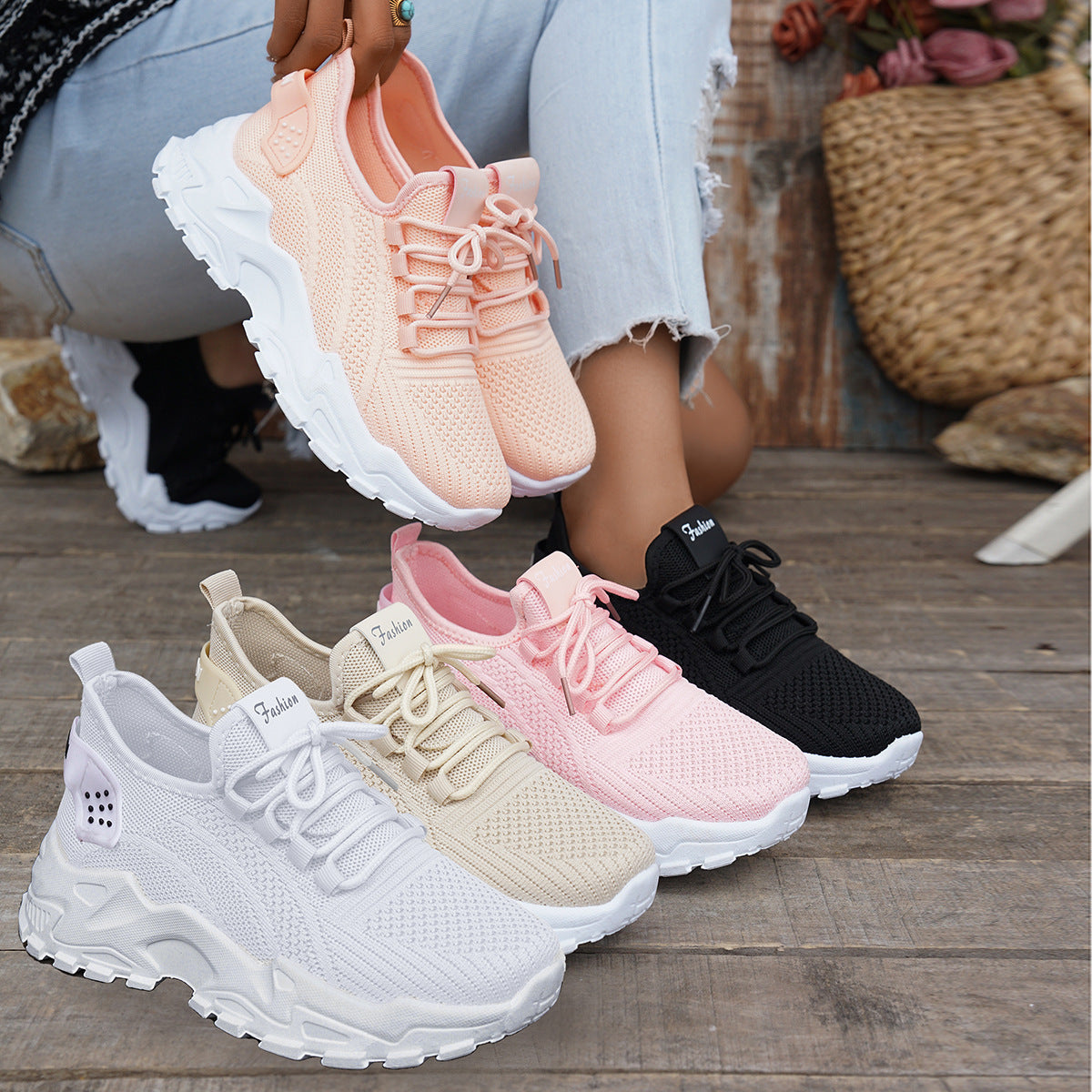 Flyknit Mesh Breathable Sneakers
