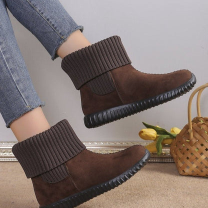 Reversible Knitted Ankle Boots