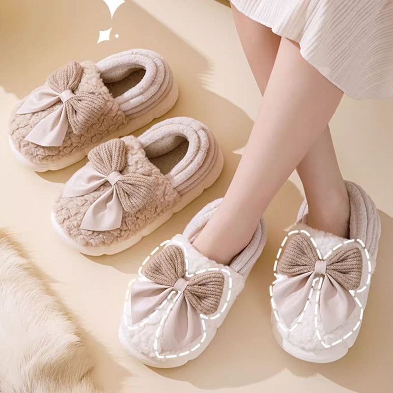 Big Bow Platform Slippers