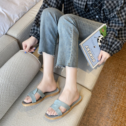 Cross-Strap Non-Slip Home Sandals