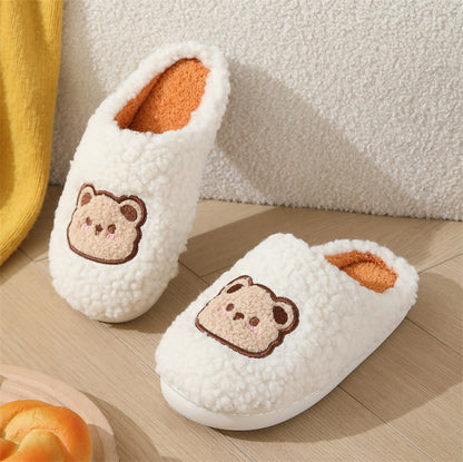 Cartoon Bear Winter Slippers