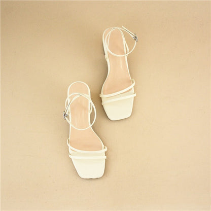 Stiletto Chunky Heel Sandals