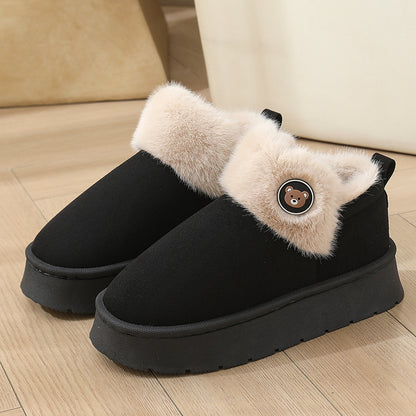 Ankle Wrap Warm Cotton Slippers