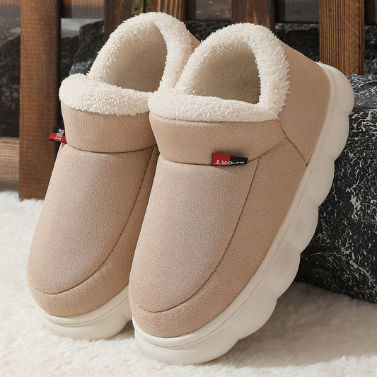 Plush Suede Winter House Shoes