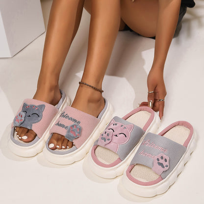 Cute Cartoon Kitten Slippers