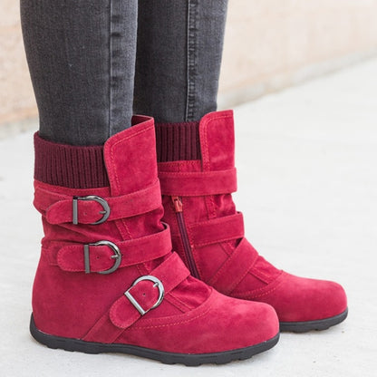 Strap Buckle Winter Boots