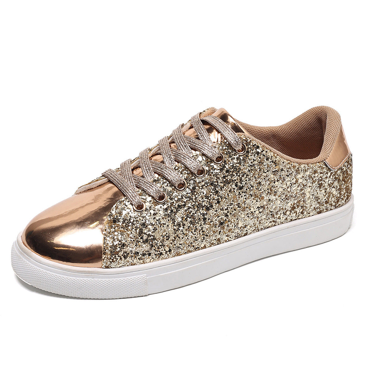 Plus Size Sequined Board Shoes