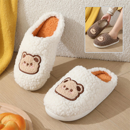 Cartoon Bear Winter Slippers