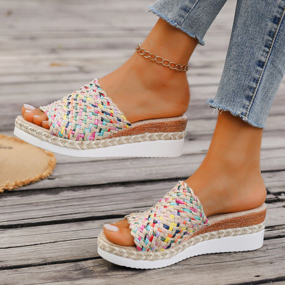 Thick-Soled Fish Mouth Slippers