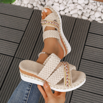 Thick Bottom Hemp Slippers