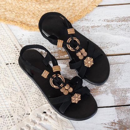 Ethnic Beaded Beach Sandals