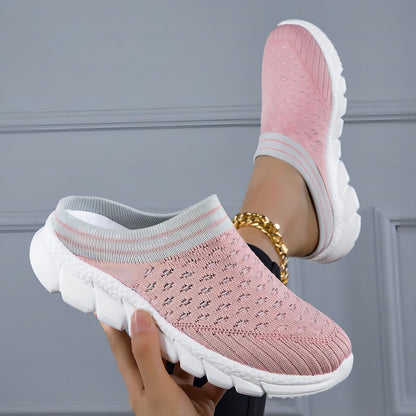 Breathable Flyknit Semi-Slipper Shoes