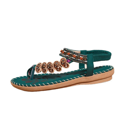 Bohemian Casual Rhinestone Sandals