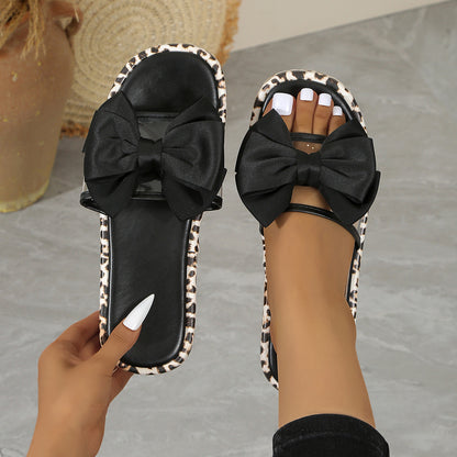 Leopard Print Beach Slippers