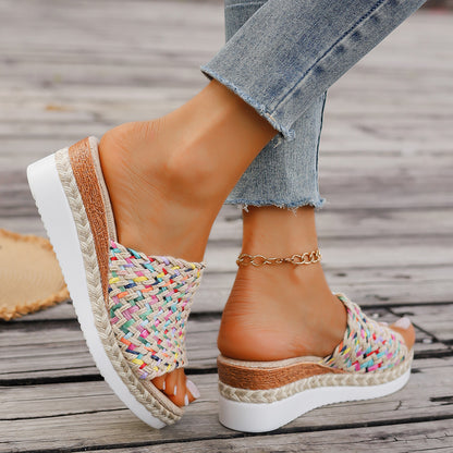 Thick-Soled Fish Mouth Slippers