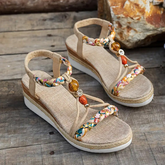 Platform Hemp Rope Sandals