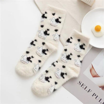 Mink Fur Warm Mid-Calf Socks