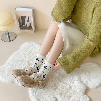 Mink Fur Warm Mid-Calf Socks