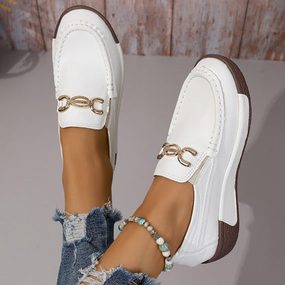 Round Toe Buckle Shoes