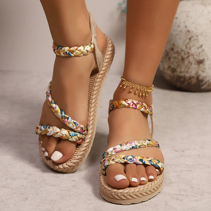 Plus Size Thin Strap Sandals