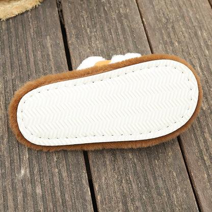 Cross Strap Fluffy Platform Slippers