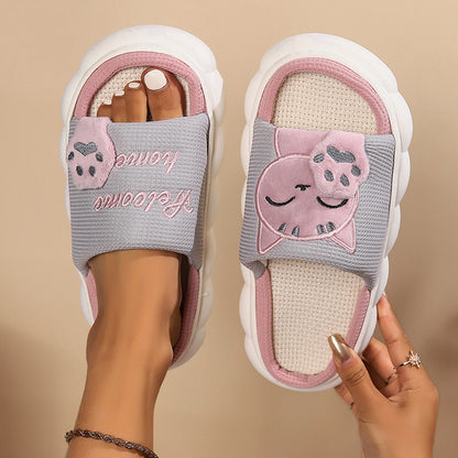 Cute Cartoon Kitten Slippers