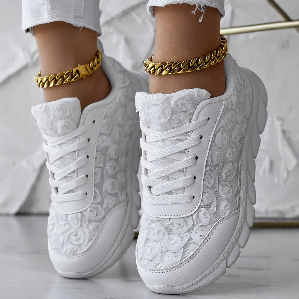 Rose Mesh Casual Sneakers