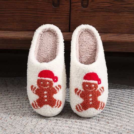 Gingerbread Cotton Home Slippers