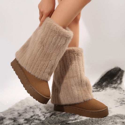 Thick-Soled Plush Snow Boots