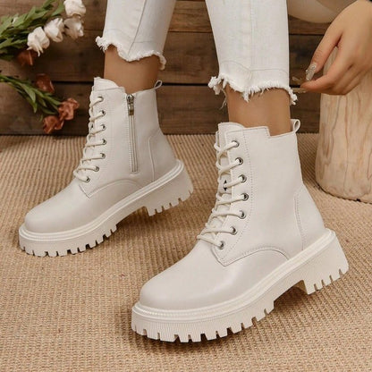 Fleece-Lined Platform Boots