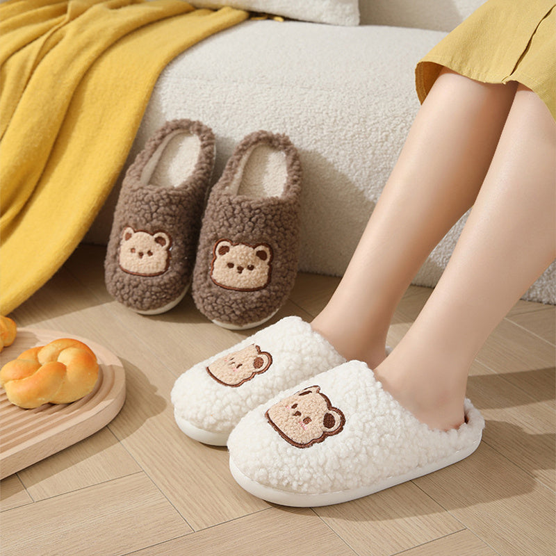 Cartoon Bear Winter Slippers