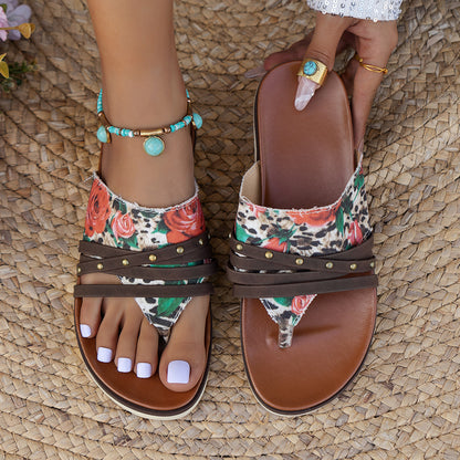 Plus Size Colorful Flip-Flops