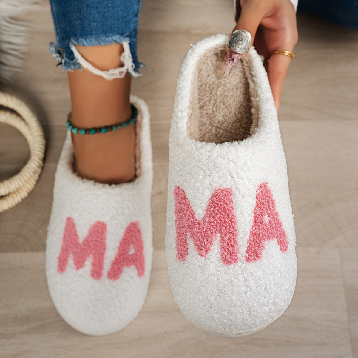 Warm MAMA Christmas Slippers