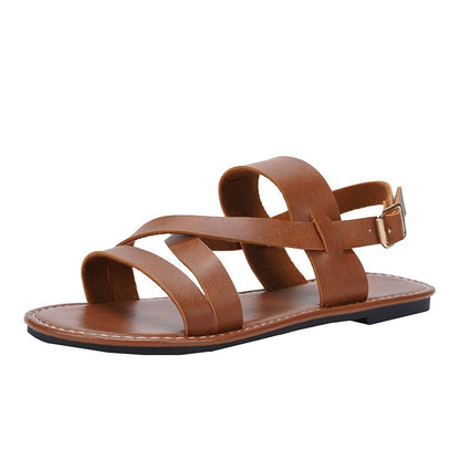 Round Toe Ankle-Strap Shoes