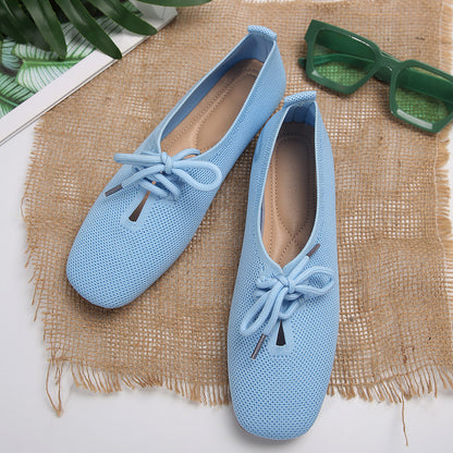 Lace-up Mesh Loafers