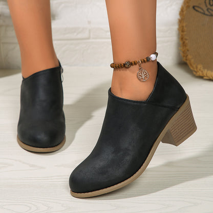 Chunky Heel Ankle Boots