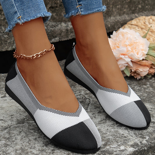 Colorblock Breathable Flats