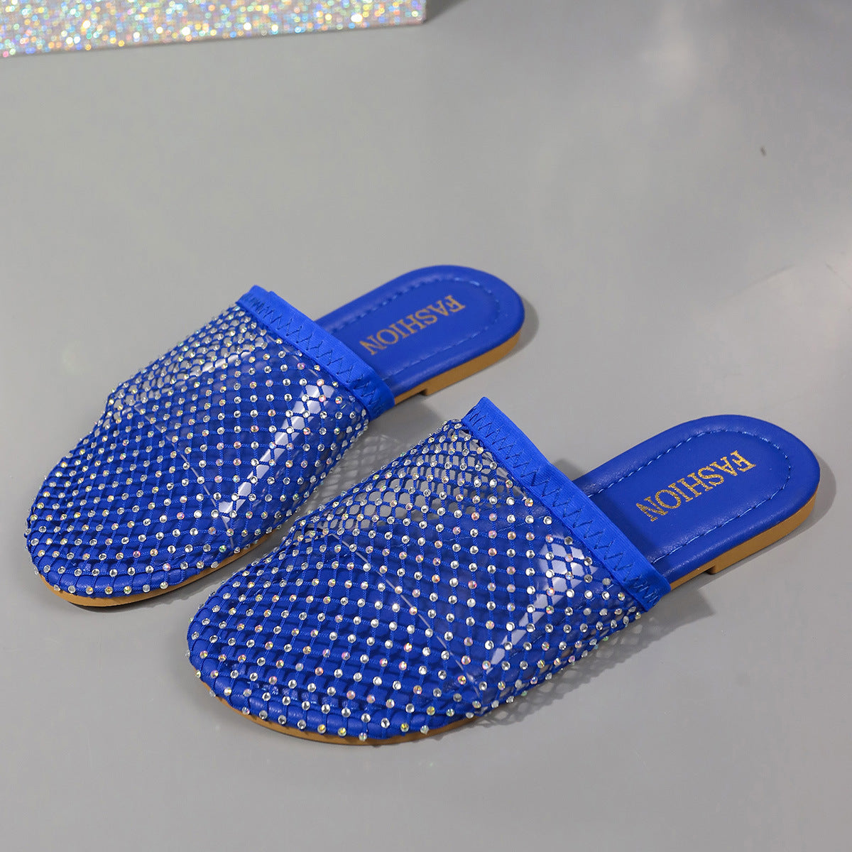 Transparent Rhinestone Hollow Sandals
