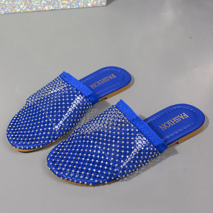 Transparent Rhinestone Hollow Sandals