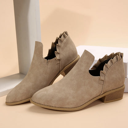 Flat Chunky Heel Martin Boots