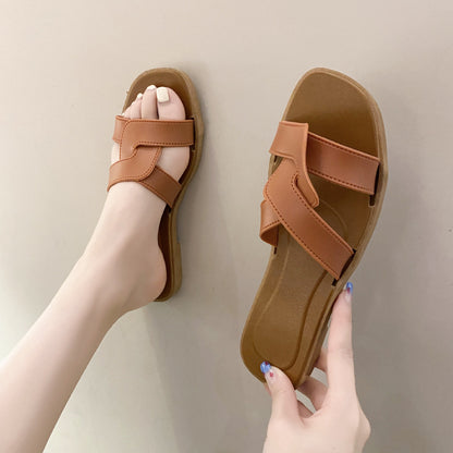 Cross-Strap Non-Slip Home Sandals