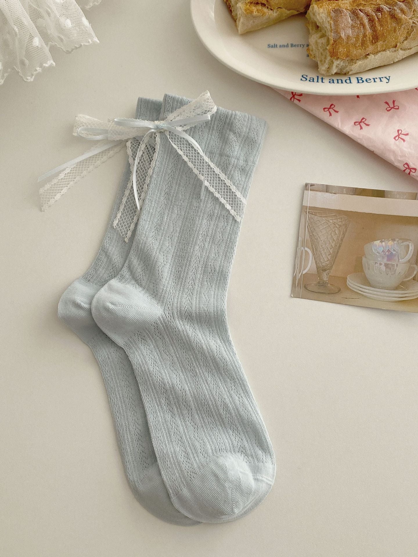 RibbonLace Ballet Socks