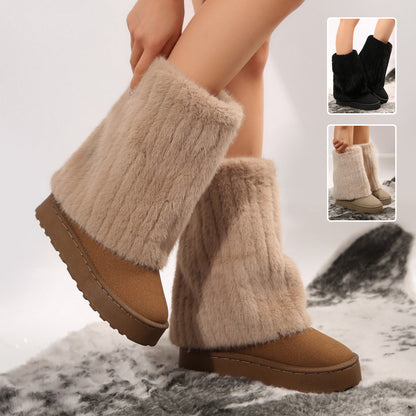 Thick-Soled Plush Snow Boots