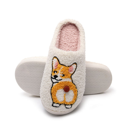 Corgi Cartoon Cotton Slippers