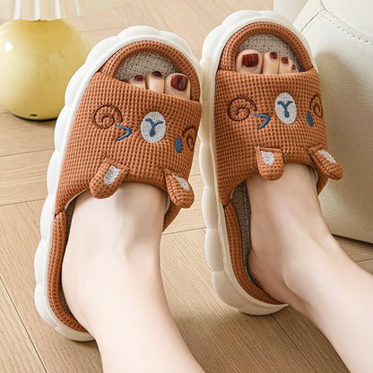 Cartoon Couple Open Toe Slippers