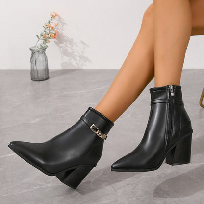 High Heel Pointed Martin Boots