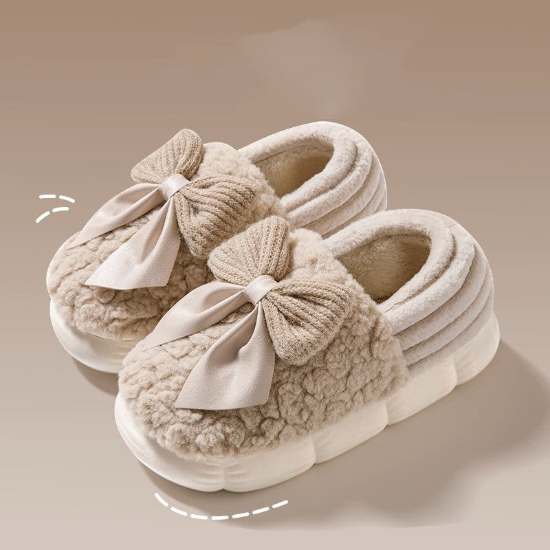 Big Bow Platform Slippers