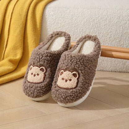 Cartoon Bear Winter Slippers