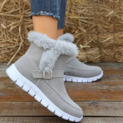 Plush Velvet Winter Ankle Boots