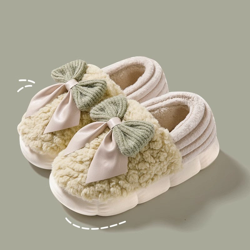 Big Bow Platform Slippers